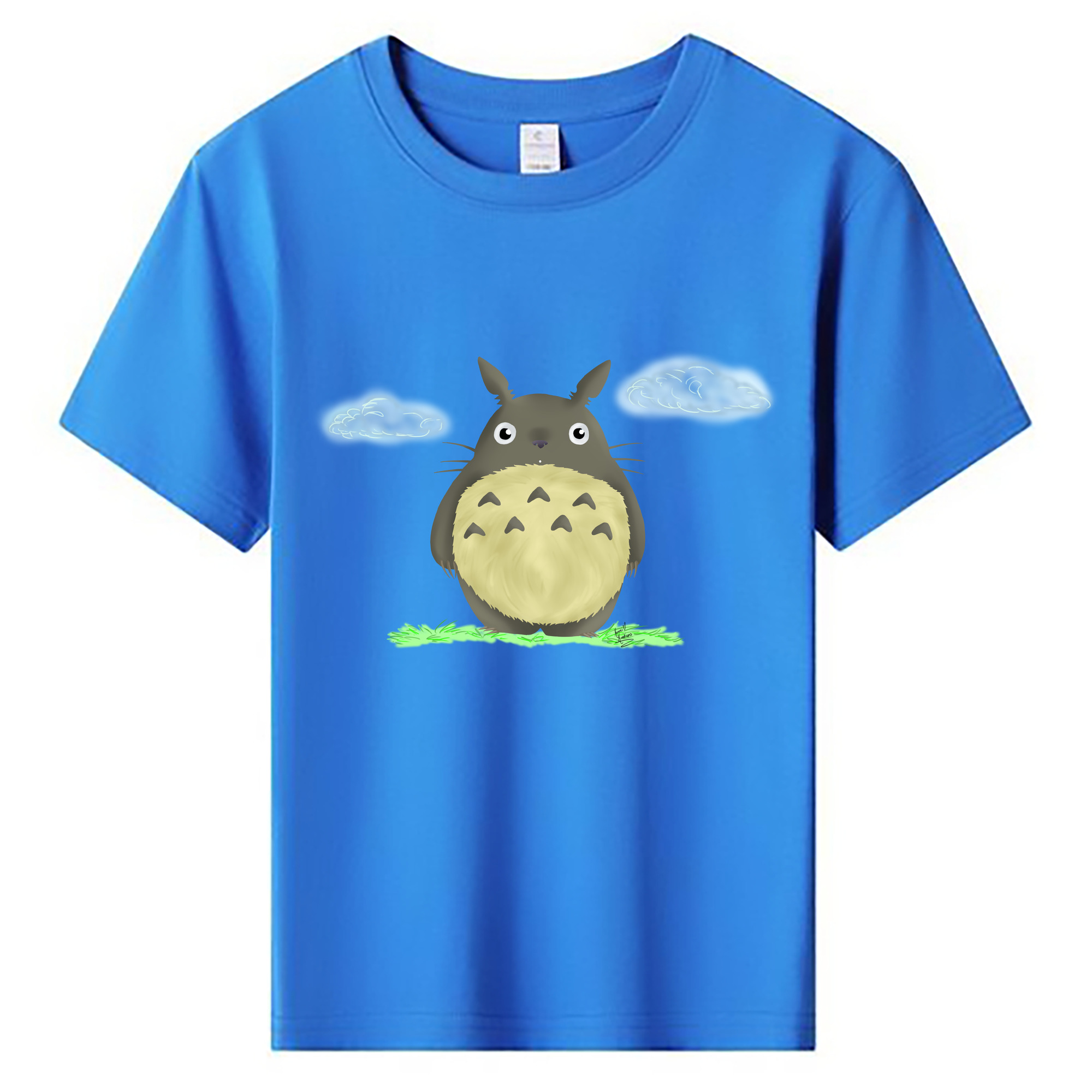 （画像用） となりのトトロ 草壁メイ 草壁サツキ My Neighbor Totoro Satsuki Kusakabe Mei Kusakabe 綿100％キッズTシャツ（フロントプリント）